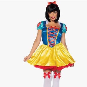 LEG AVENUE 2 PC FAIRYTALE SNOW WHITE PARTY HALLOWEEN COSTUME. SIZE MEDIUM LARGE